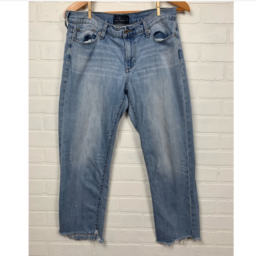 Lucky Brand Sweet Crop Cropped Distressed Hem Jeans SZ 12/31